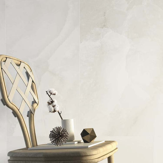 Ophelia Onyx Blanco Porcelain Tile 600x1200mm