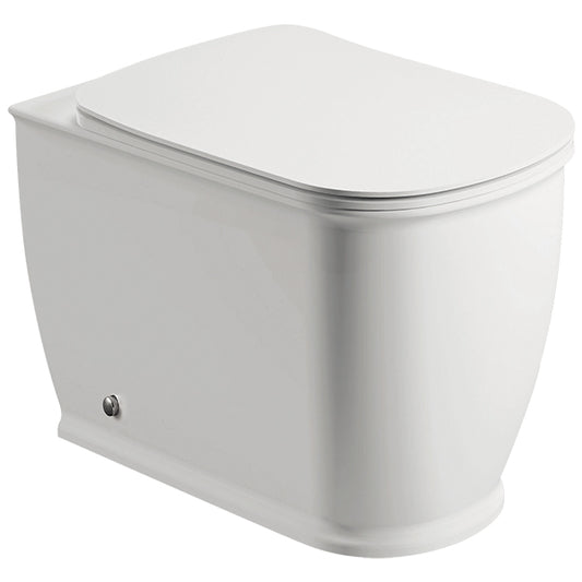 IMEX Liberty White Back-To-Wall WC Bowl And Slow Close Seat 540mm