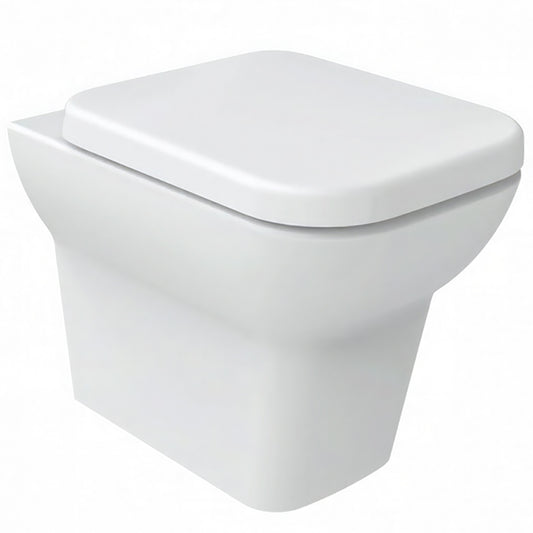 IMEX Suburb 520mm Back To Wall White WC Pan With Fixings