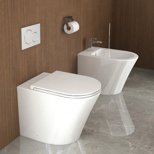 IMEX Arco 520mm Rimless Back To Wall White WC Pan