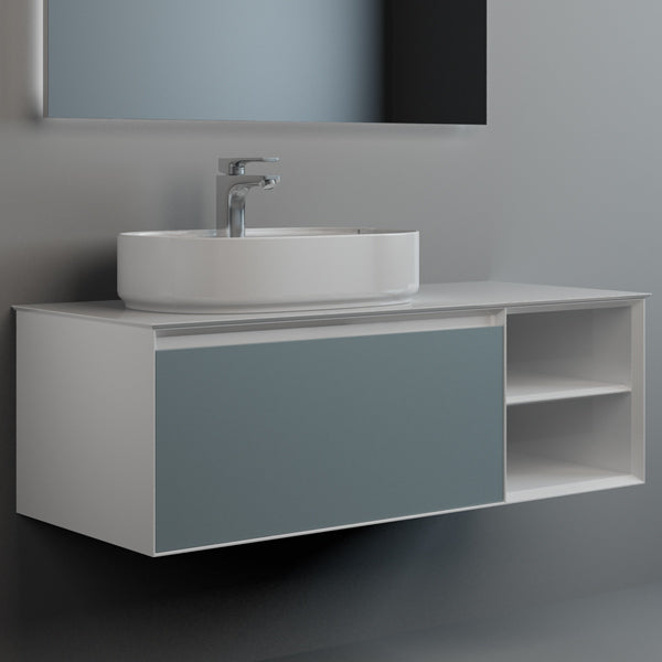 IMEX Essence Single Drawer Cabinet With Storage + Worktop and Counter Top Basin Included