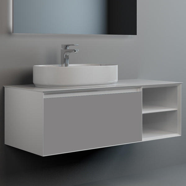 IMEX Essence Single Drawer Cabinet With Storage + Worktop and Counter Top Basin Included