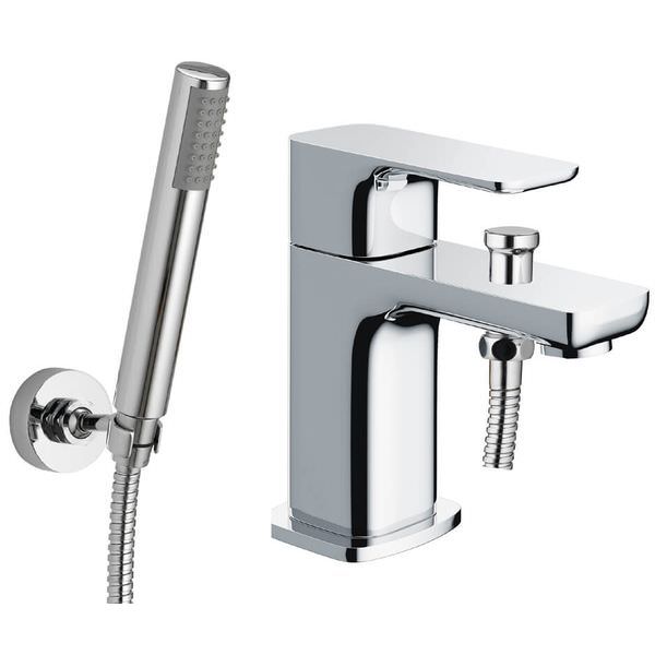 IMEX Flite Chrome Mono Deck Mounted Bath Shower Mixer Tap With Kit