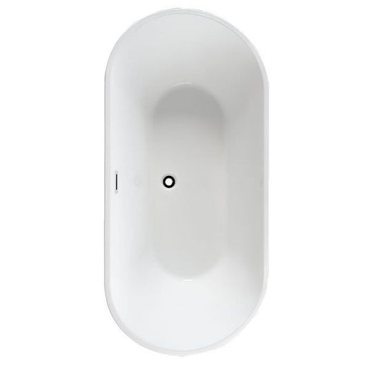 IMEX Arco Slim 1700 x 800mm Freestanding Bath With Overflow And Pop Up Waste