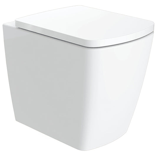 Imex Ravine Rimless Comfort Height Back-To-Wall Pan With Seat