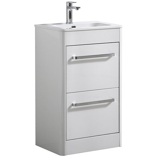 Imex Suburb Double Drawer Floor Standing Cabinet + Basin Included