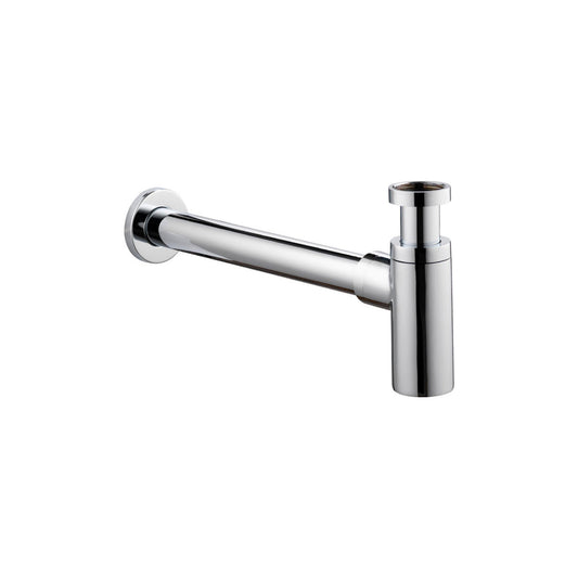 Minimalist 1 1/4" chrome bottle trap and pipe