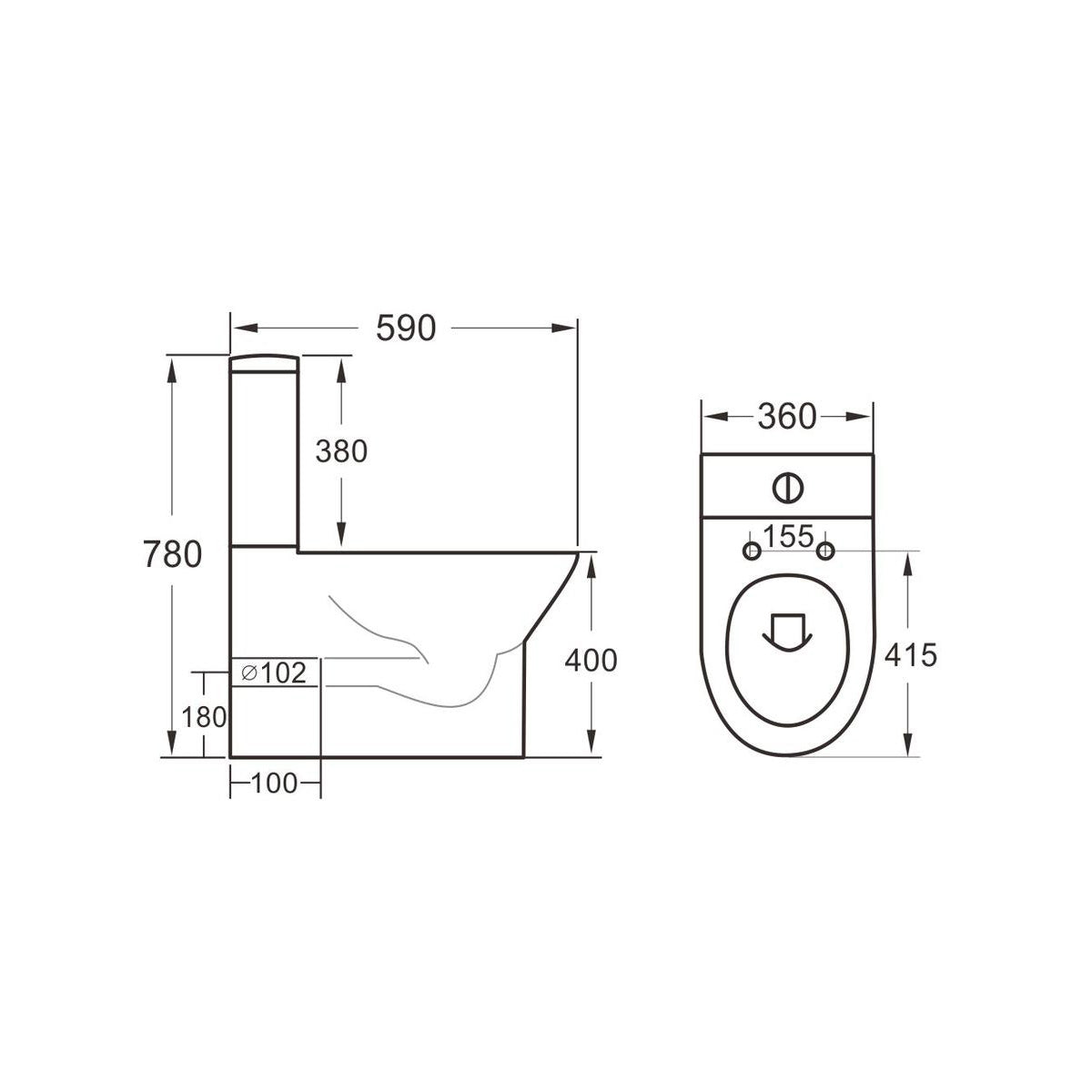 Middleton Rimless Closed Back Pan