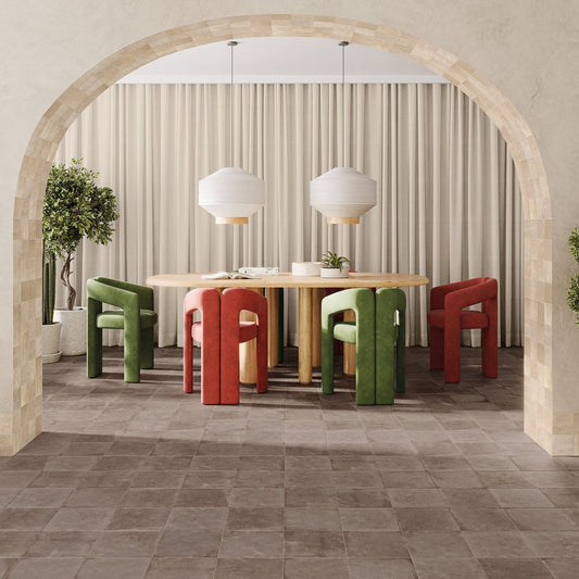 Pedro Brown Terracotta Matt Porcelain Tile 223x223mm
