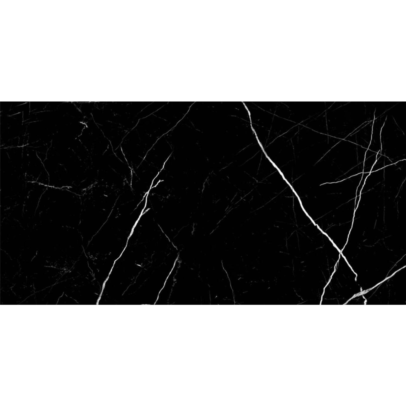 Terrassa Negro Black Marble Polished Porcelain Tile 600x1200mm
