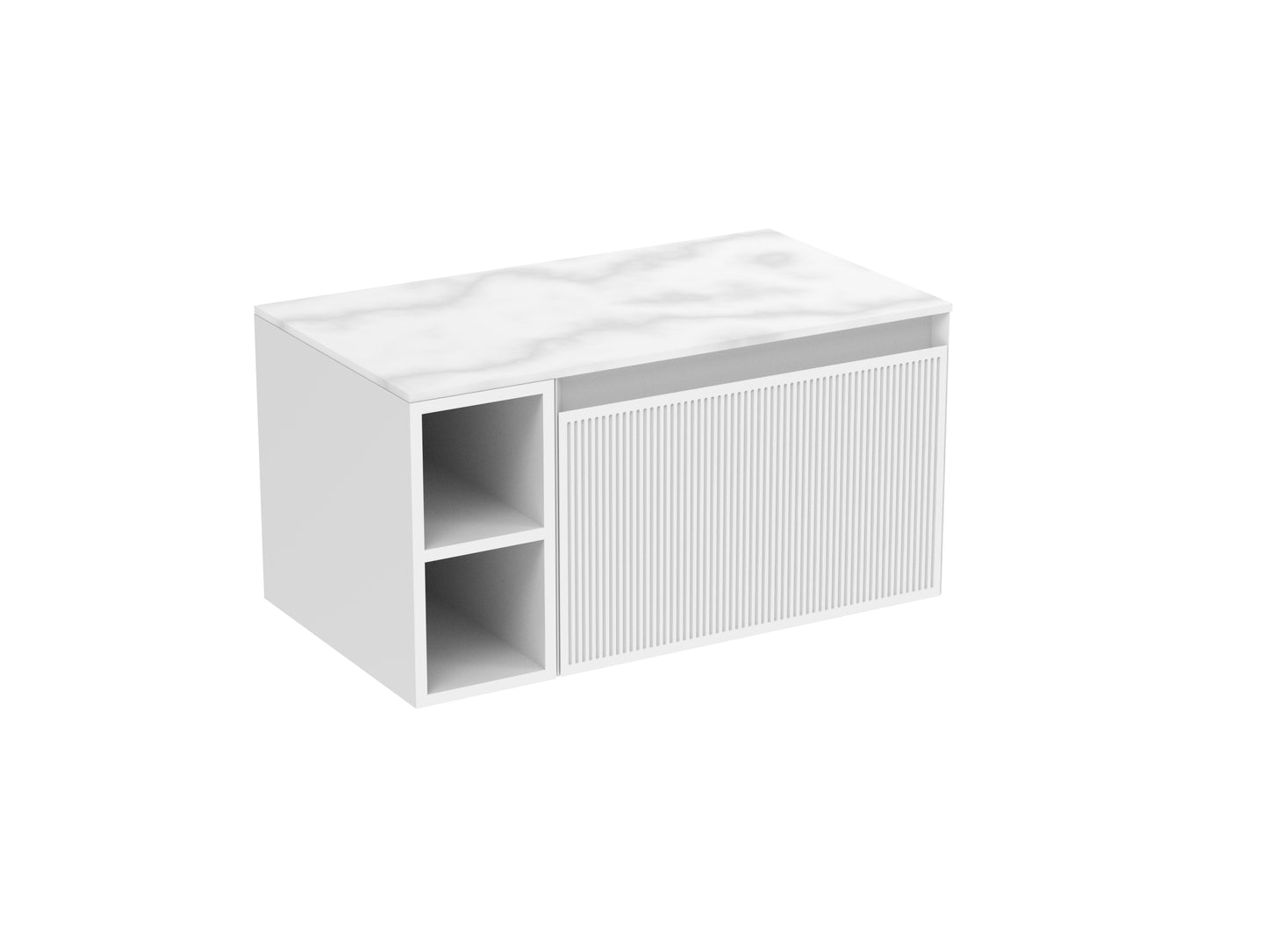MONUMENT 80cm Kit - 60cm 1 Drawer wall mounted unit, 20cm Spacer & 80cm Countertop