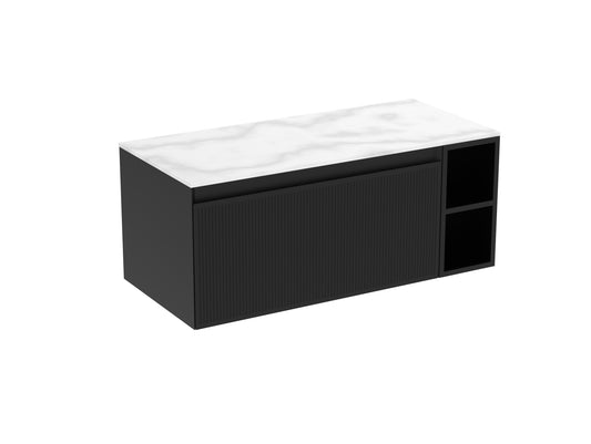 MONUMENT 100cm Kit - 80cm 1 Drawer wall mounted unit, 20cm Spacer & 100cm Countertop
