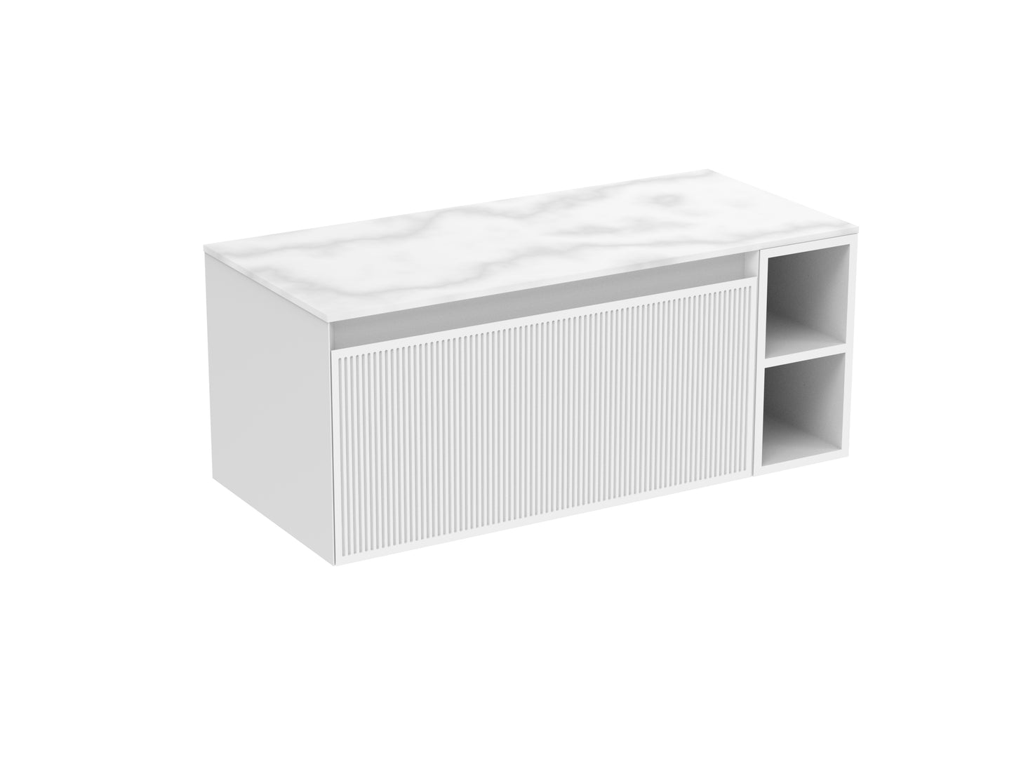 MONUMENT 100cm Kit - 80cm 1 Drawer wall mounted unit, 20cm Spacer & 100cm Countertop