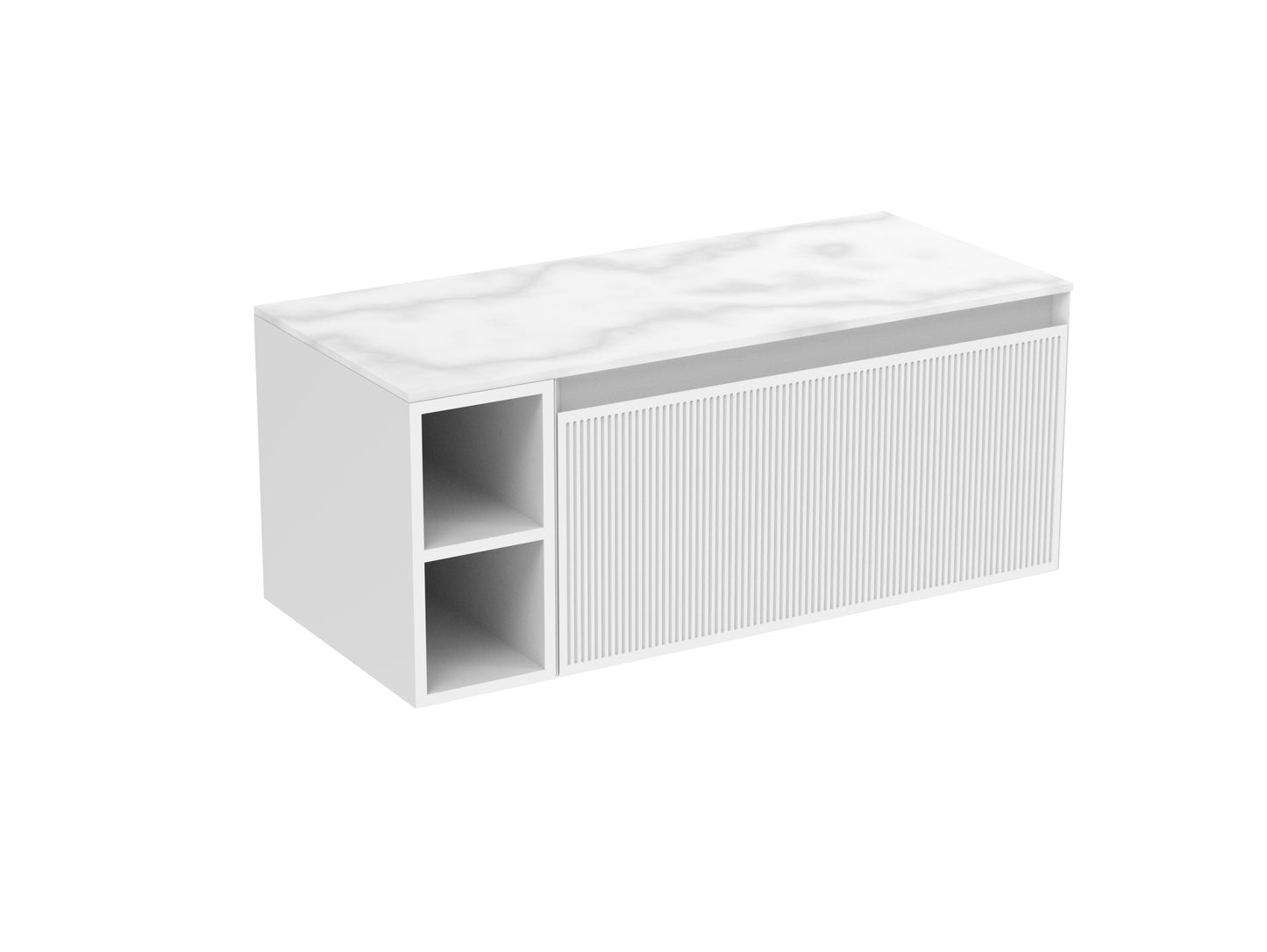 MONUMENT 100cm Kit - 80cm 1 Drawer wall mounted unit, 20cm Spacer & 100cm Countertop
