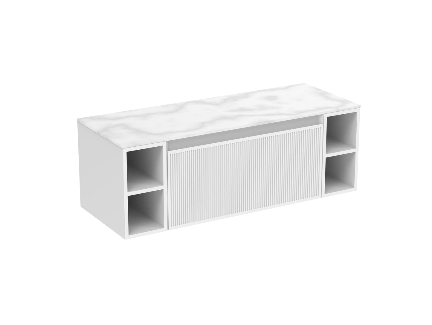 MONUMENT 120cm Kit - 80cm 1 Drawer wall mounted unit, 2 x 20cm Spacers & 120cm Countertop