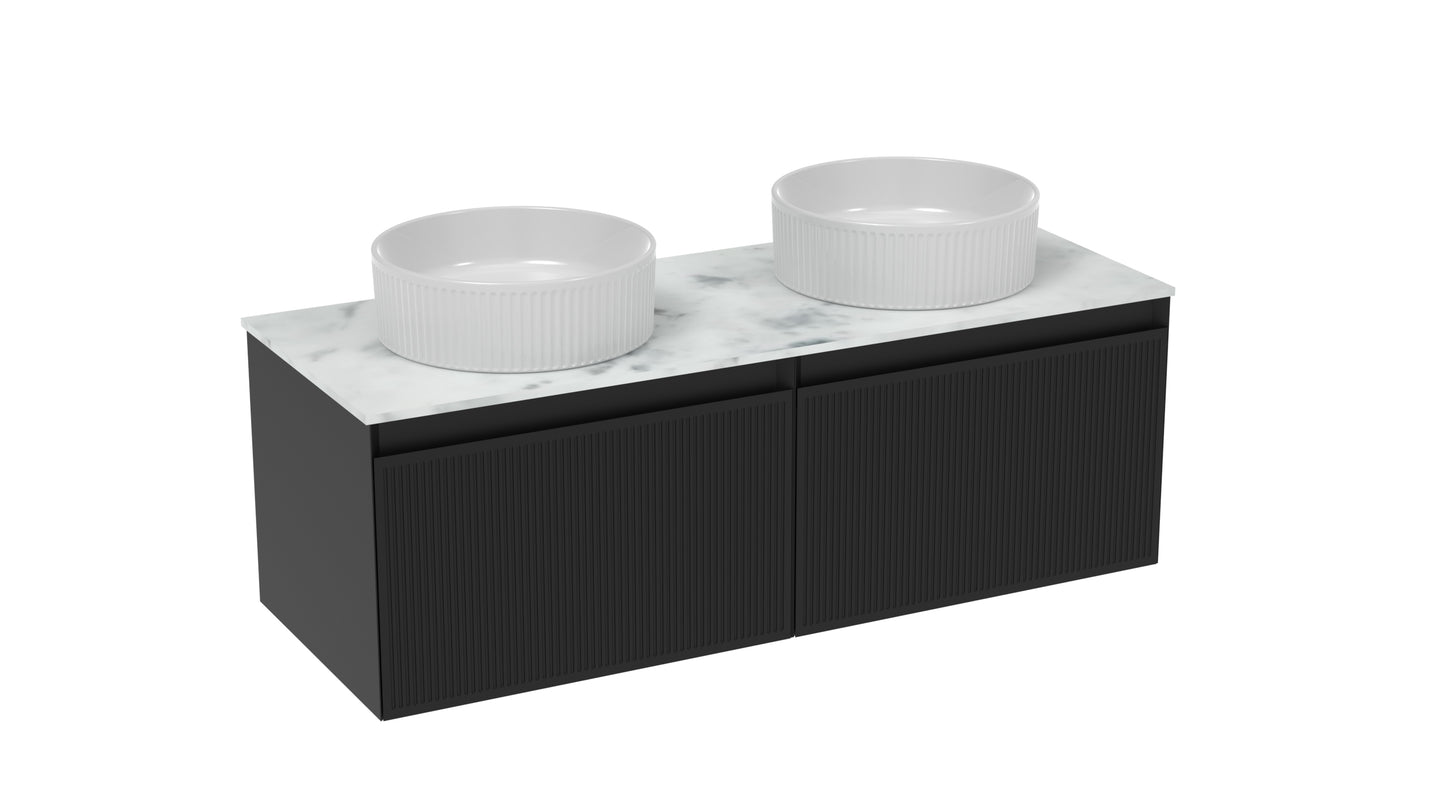MONUMENT 120cm Kit - 2 x 60cm 1 Drawer Wall Mounted Unit & 120cm Countertop