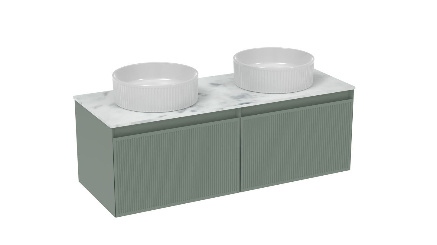 MONUMENT 120cm Kit - 2 x 60cm 1 Drawer Wall Mounted Unit & 120cm Countertop