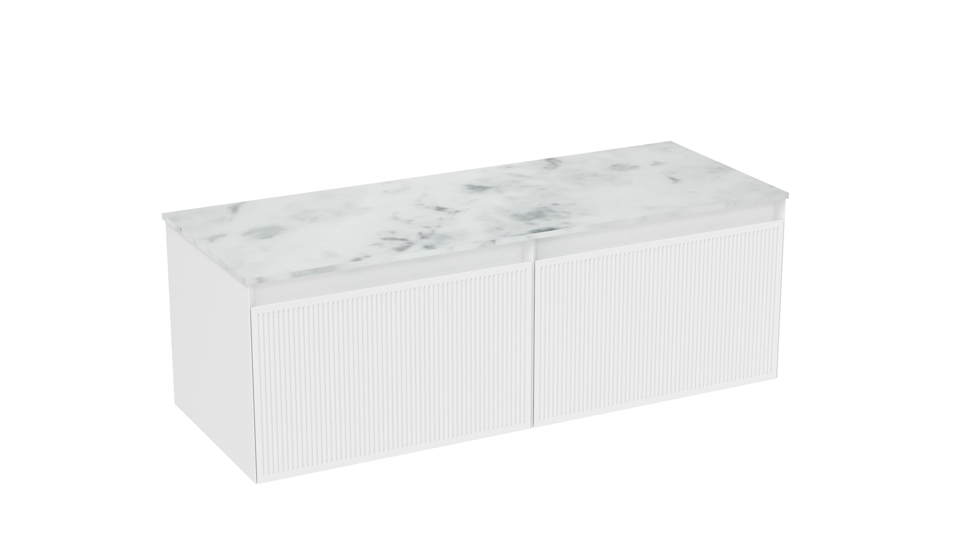 MONUMENT 120cm Kit - 2 x 60cm 1 Drawer Wall Mounted Unit & 120cm Countertop