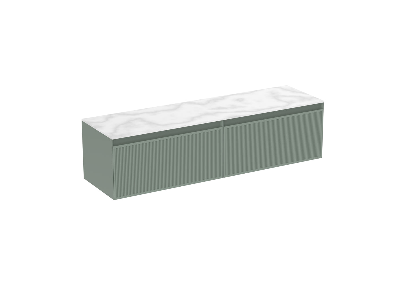 MONUMENT 160cm Kit - 2 x 80cm 1 Drawer Wall Mounted Unit & 160cm Countertop