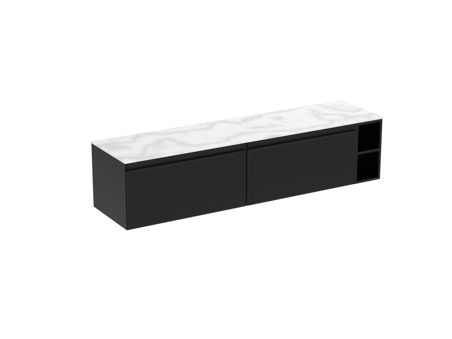 MONUMENT 180cm Kit - 2 x 80cm 1 Drawer wall mounted unit, 20cm Spacers & 180cm Countertop