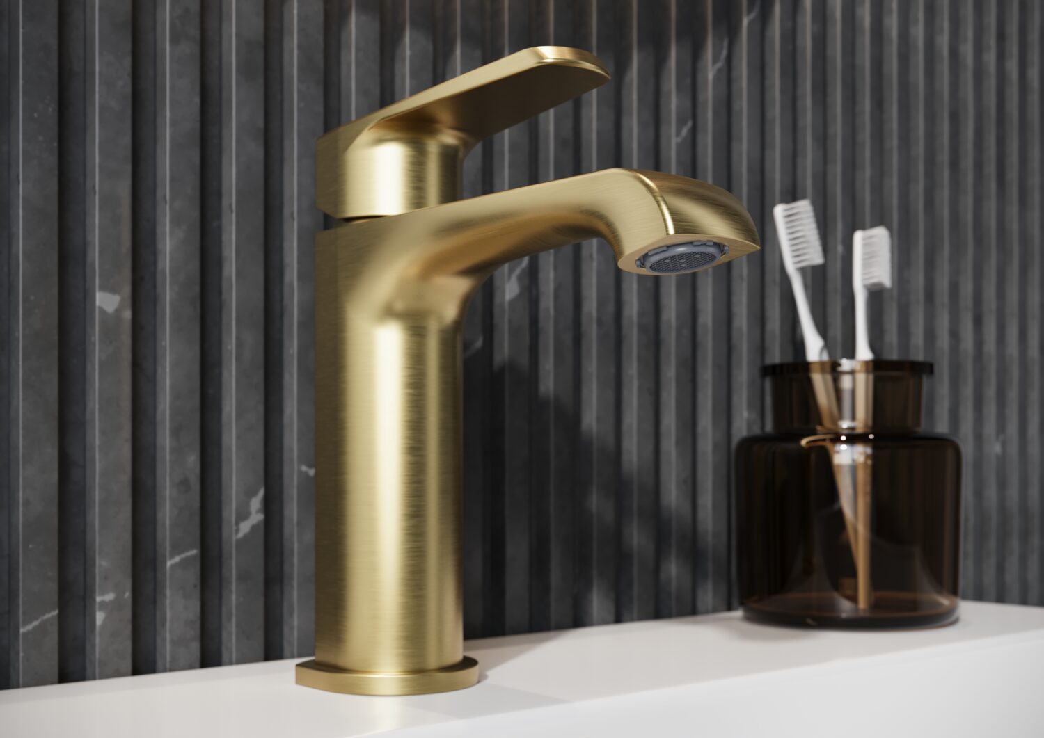 Montana Mono Basin Mixer Brushed Brass