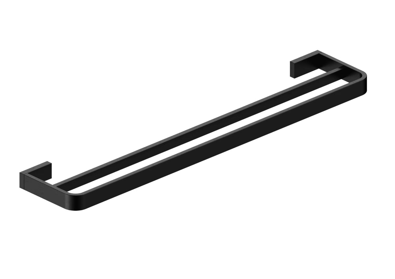Mono Double Towel Rail Black