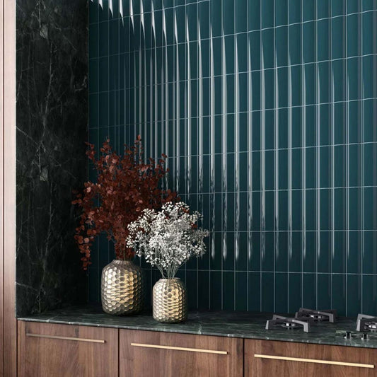 Valencia Out Naval Gloss Ceramic Tile 200x65mm