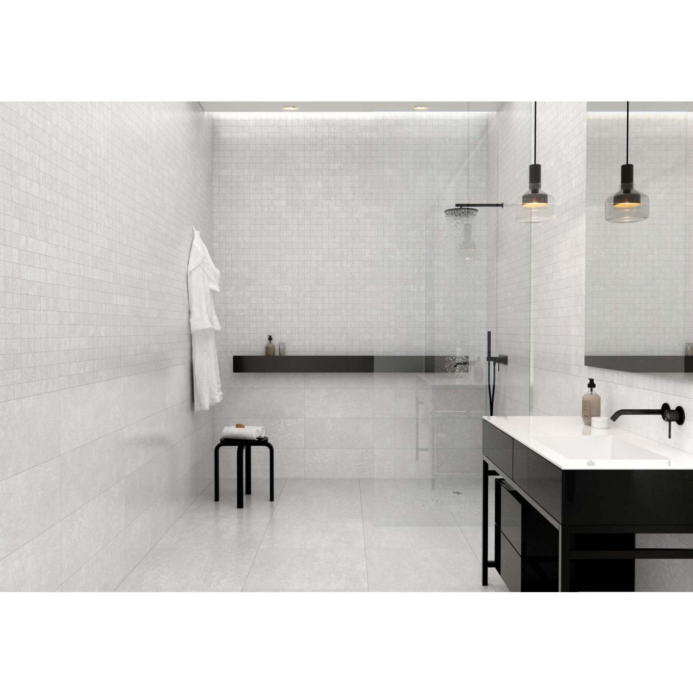 Graffi White Matt Ceramic Tile 320x900mm