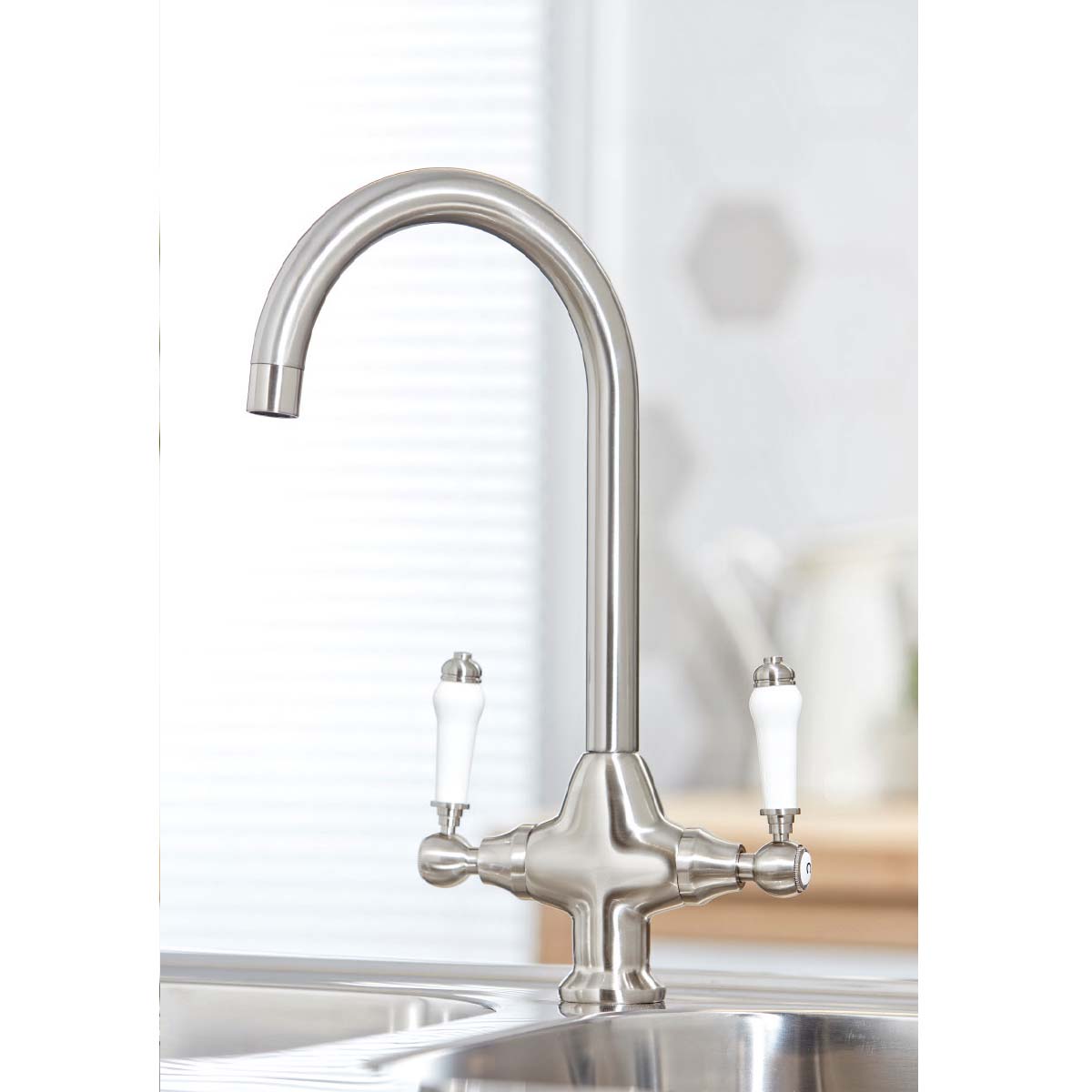 Harrogate Kitchen Tap – Brushed Nickel