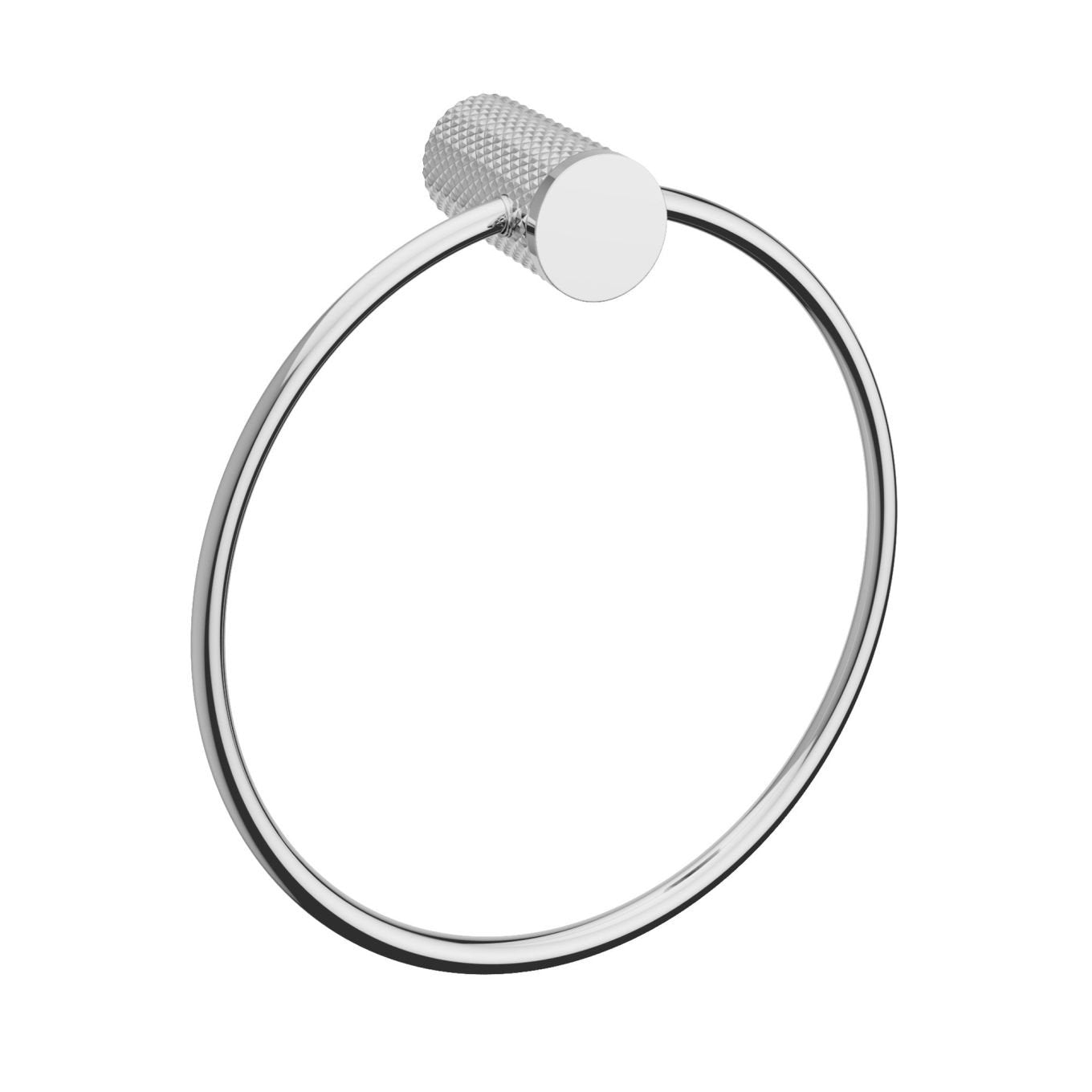 Moray Chrome Knurled Towel Ring