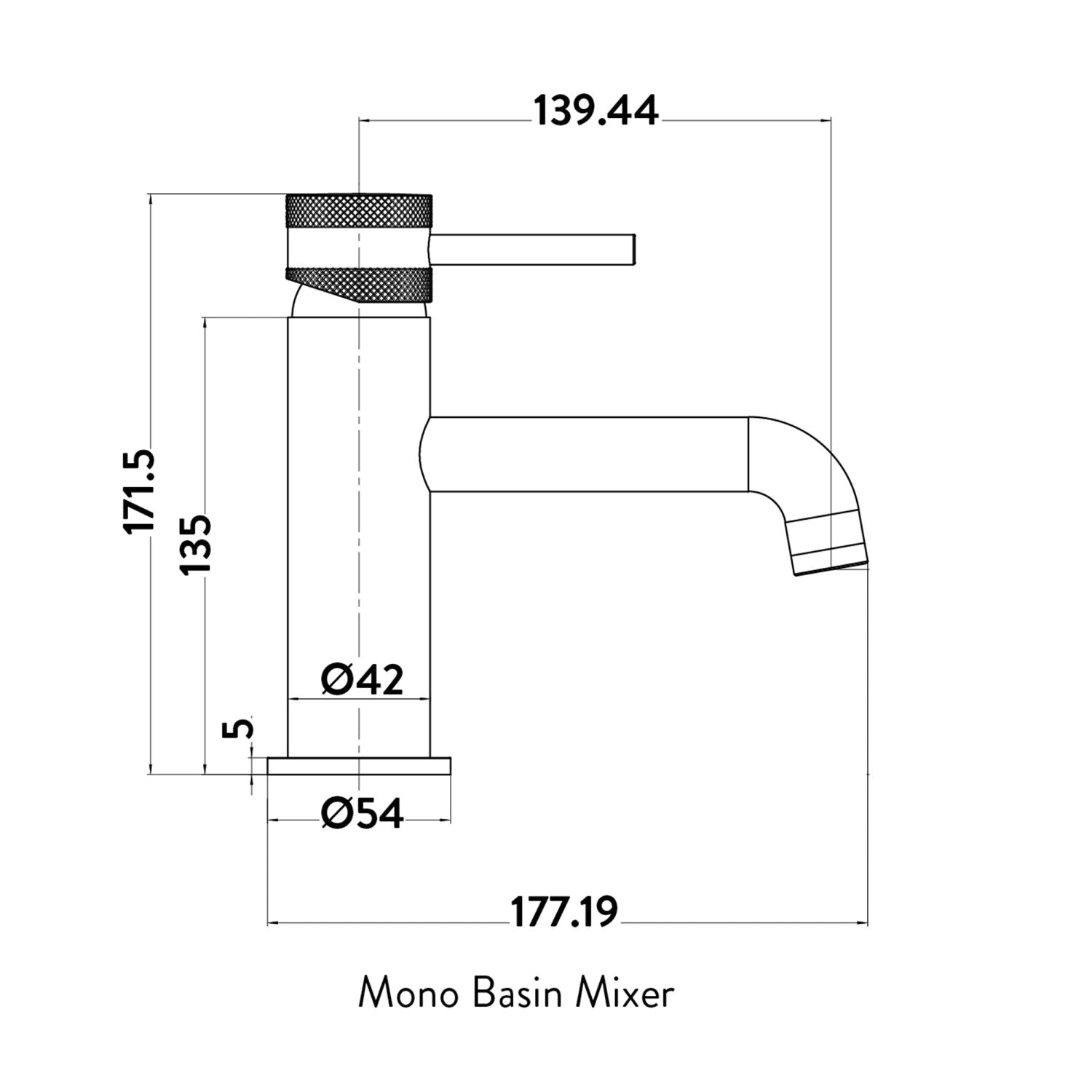 Core Mono Basin Mixer Brushed Brass