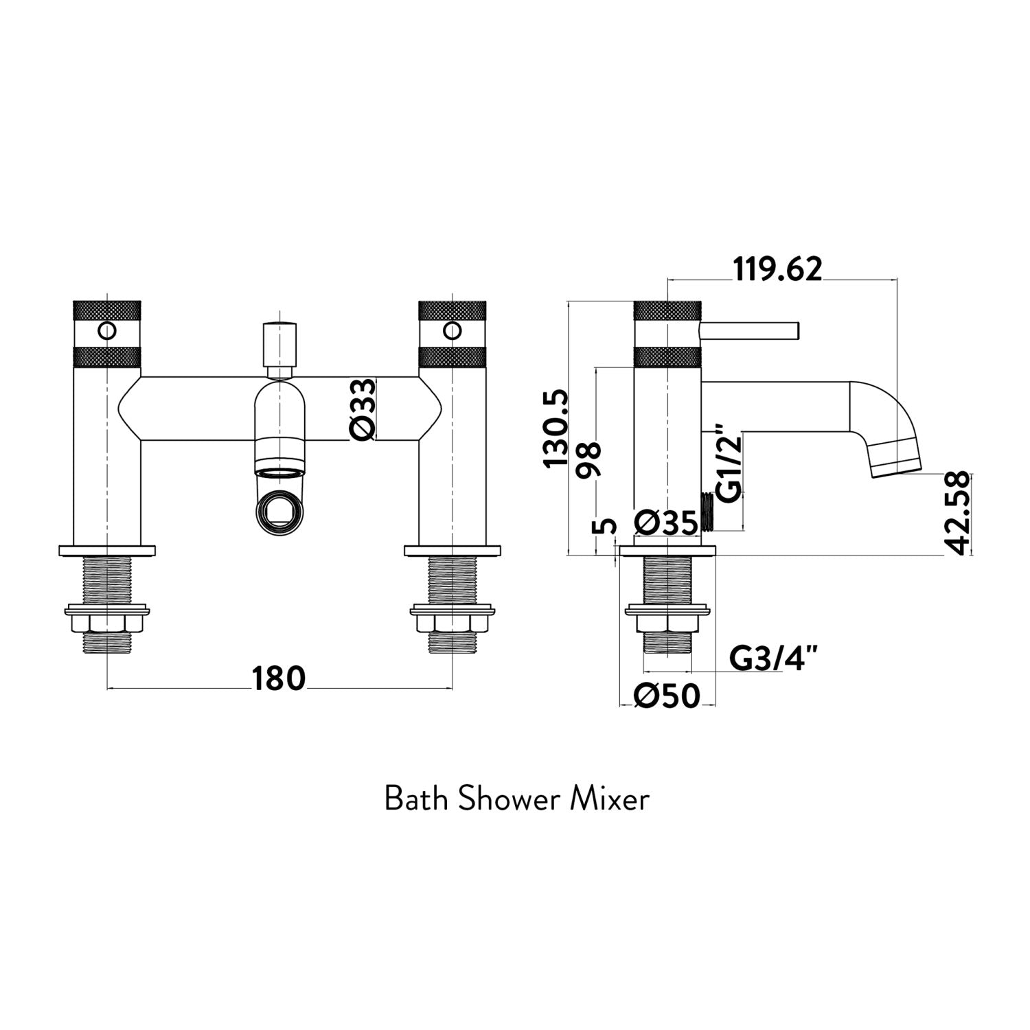 Core Bath Shower Mixer Chrome