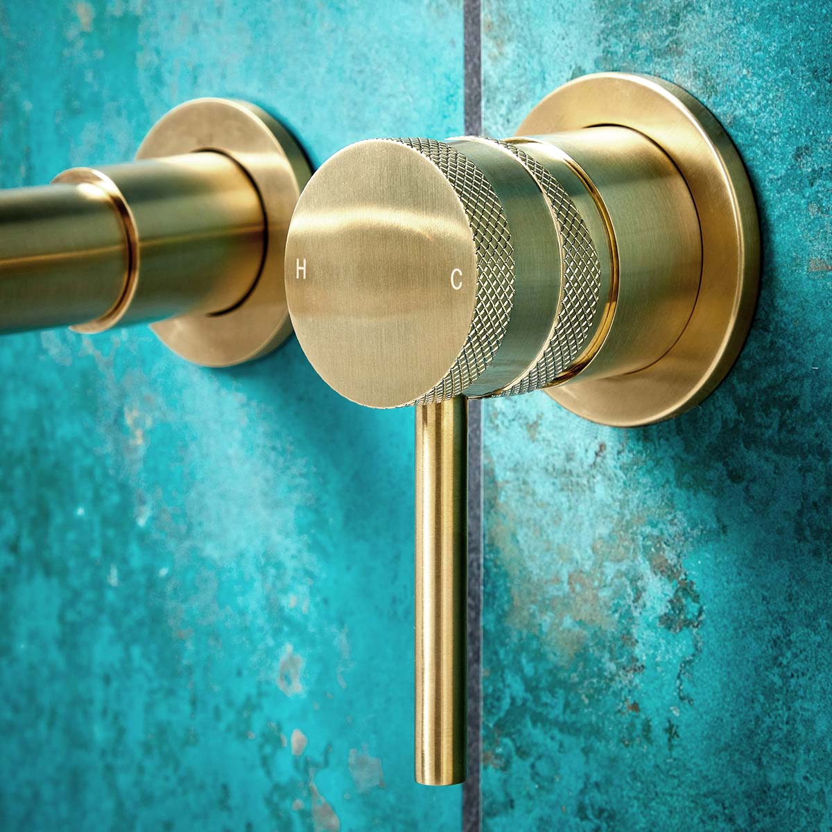 Core Wall Mounted Basin Tap Brushed Brass