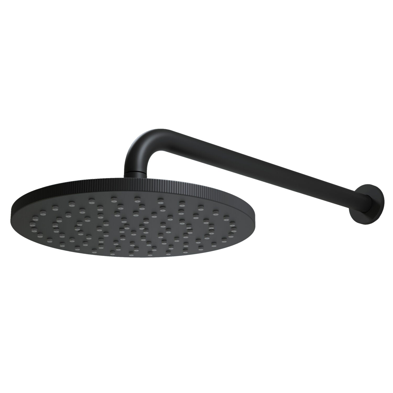 Core Round Shower Head & Arm Matte Black