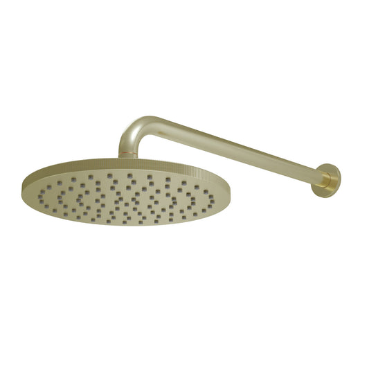 Core Round Shower Head & Arm Brushed Brass