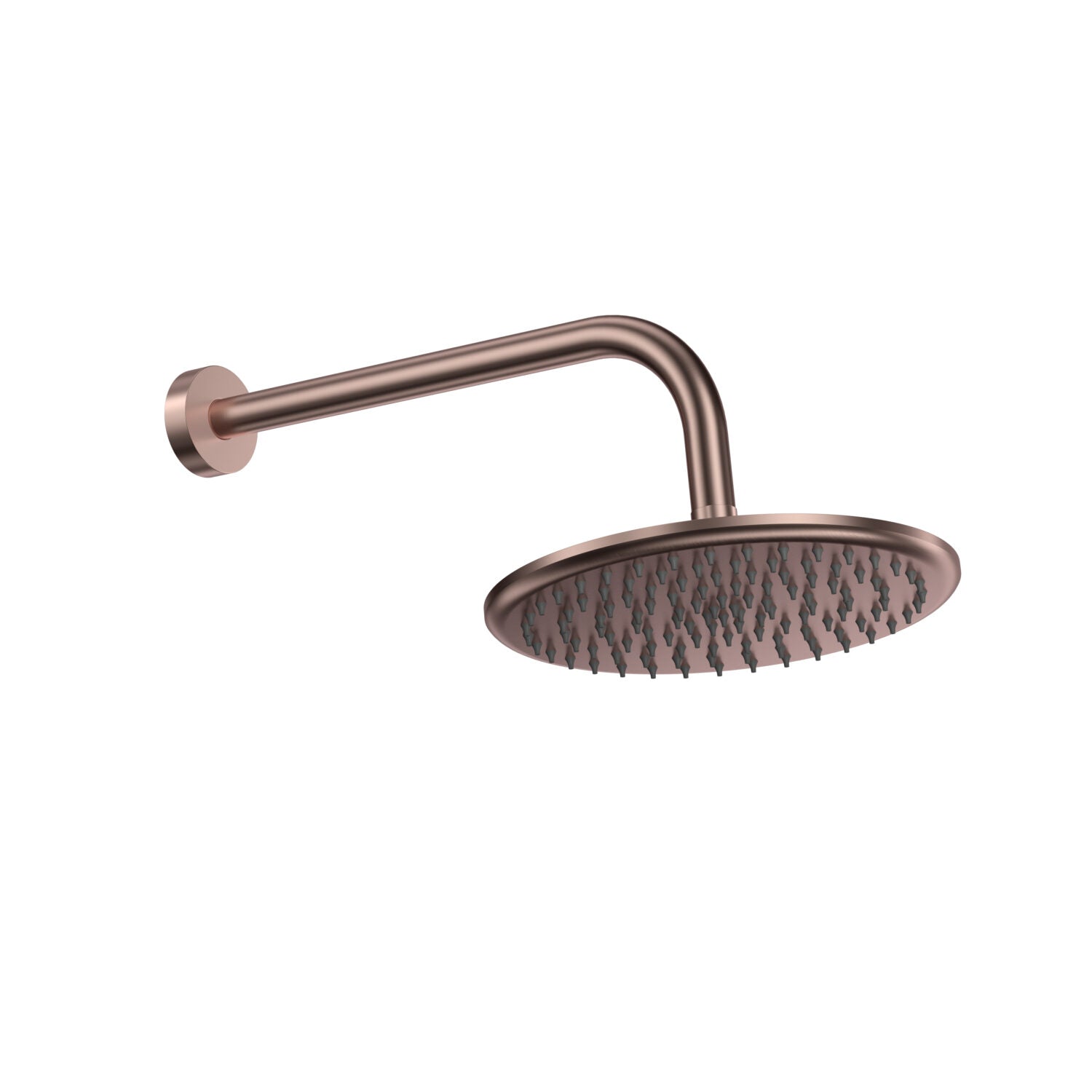 Round Shower Arm & Head Brushed Bronze