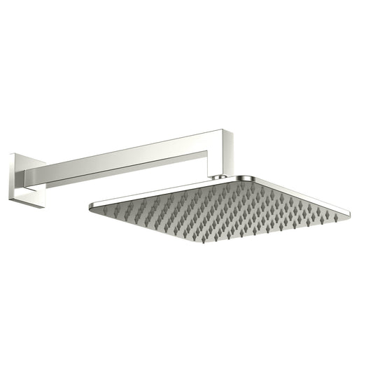 Square Shower Arm & Head Brushed Nickel