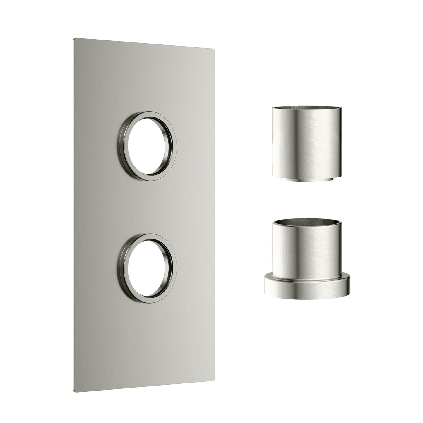 Concealed Plate with Sleeves (1 Outlet) Brushed Nickel
