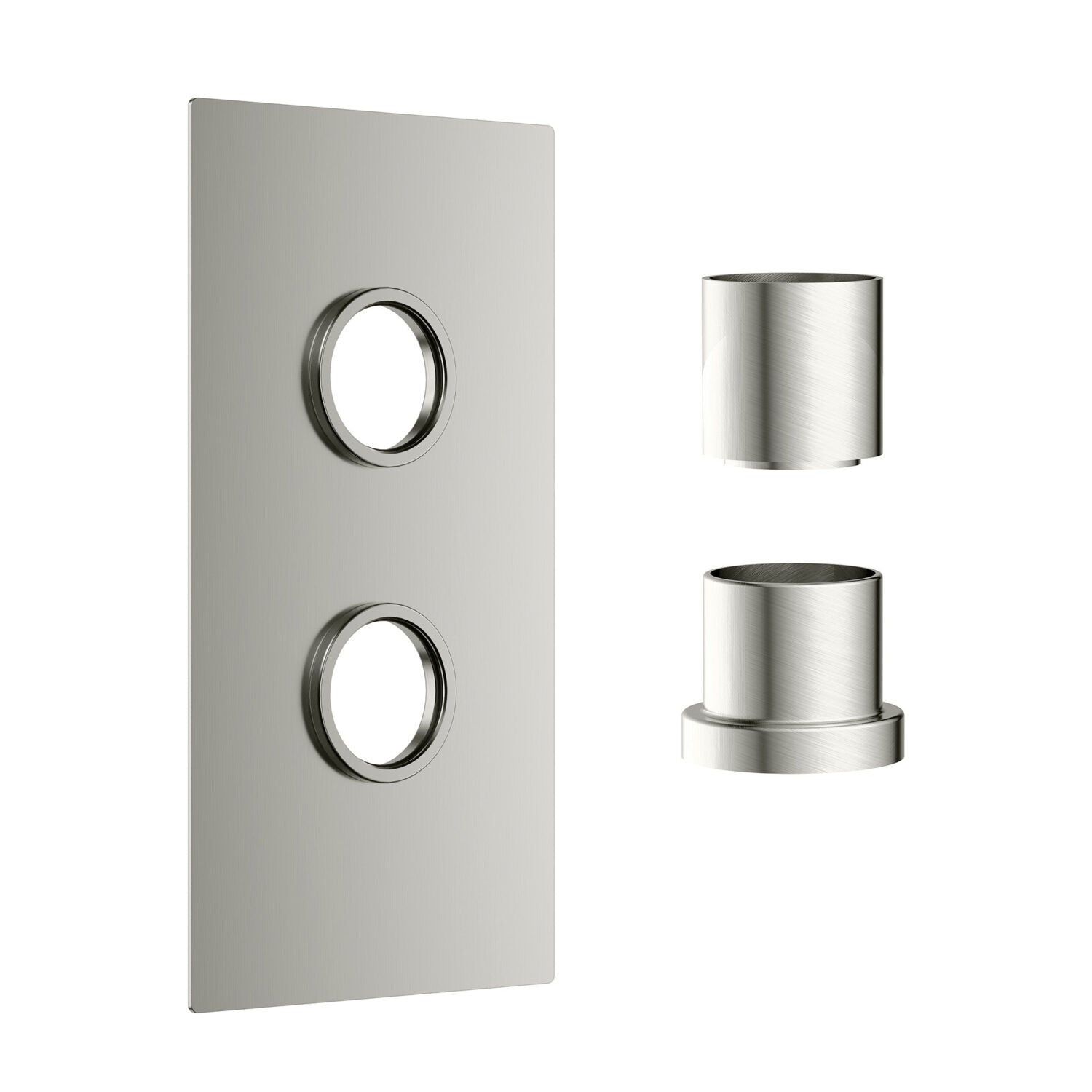 Concealed Plate with Sleeves (1 Outlet) Brushed Nickel