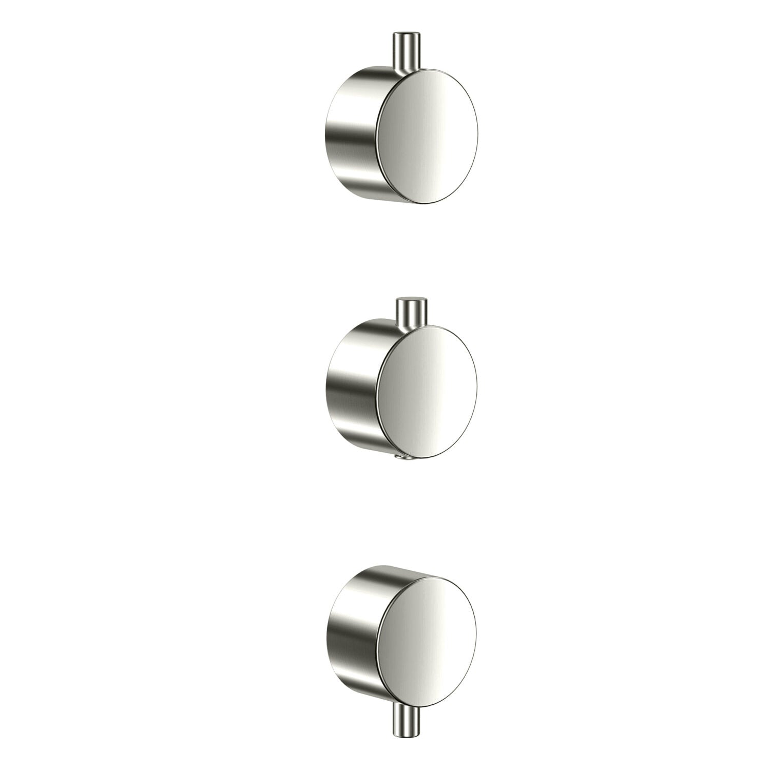 Concealed Plain Handle 3 Pack (1 Thermo 2 Flow) Brushed Nickel