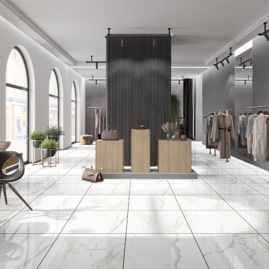 Stockholm Odlina Gloss Porcelain Tile 600x600mm
