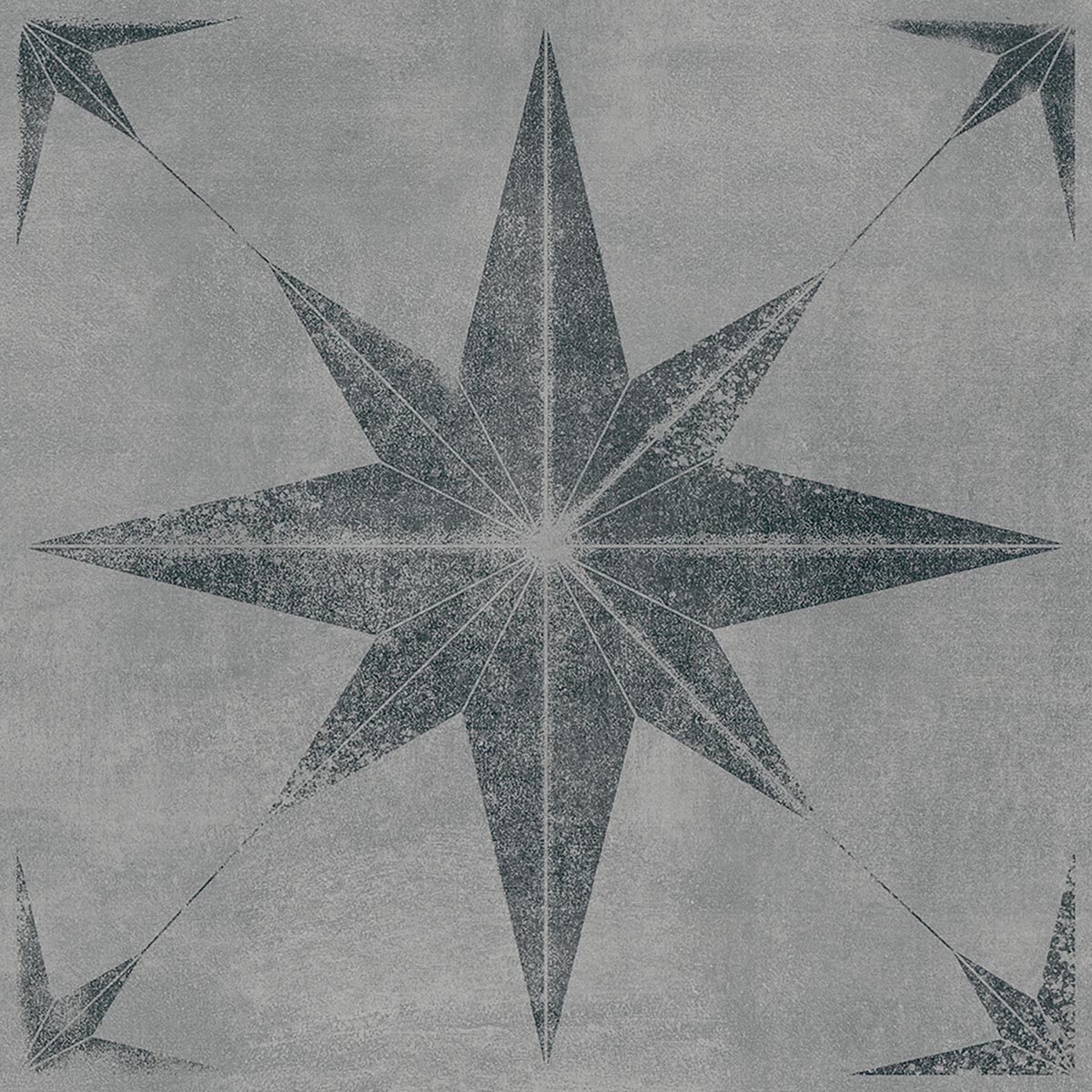 Turin Black Star Matt Porcelain Outdoor Tile 610x610mm