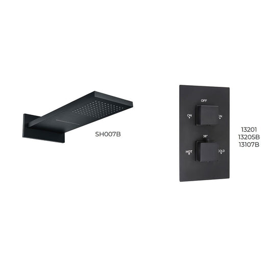 Elegant Haven Oban Black Concealed Square Shower Pack 1