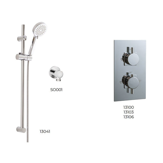 Elegant Haven Oban Chrome Concealed Round Shower Pack 4