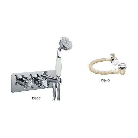 Elegant Haven Oban Horizontal Chrome Concealed Shower Pack 3
