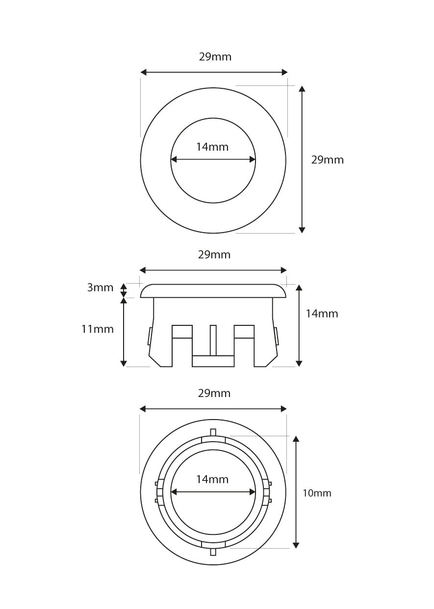 Brushed Bronze Round Overflow Insert