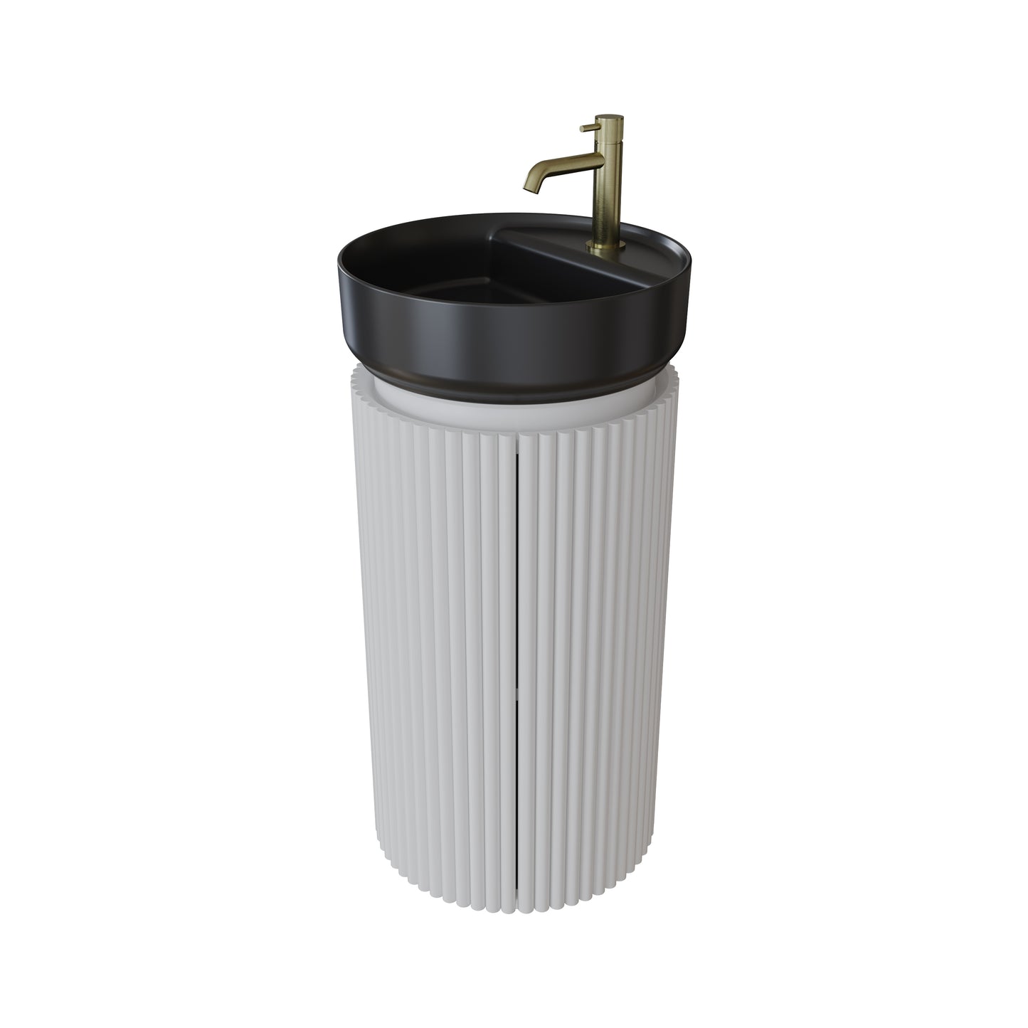 OXFORD 40cm Fluted Floor Standing Basin Unit