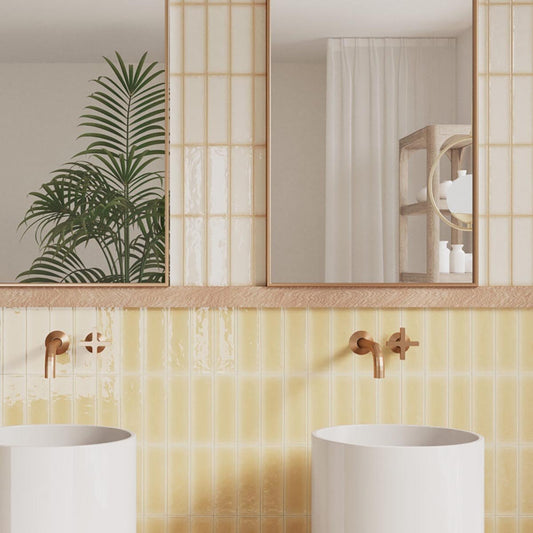 Santa Cruz Ocre Gloss Brick Tile 200x65mm