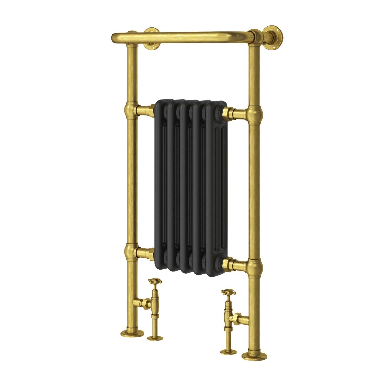 Hive Black and Gold Heated Towel Rail 938x500mm