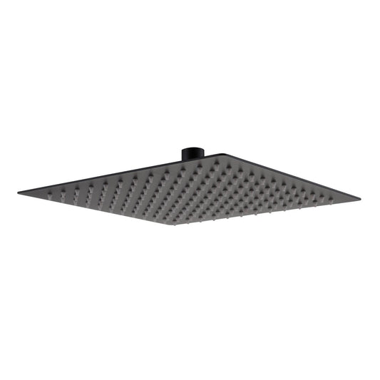 Zena Matt Black Square Rainfall Shower Head 250mm